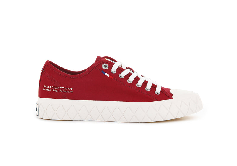 Kids\' Palladium Palla Ace Canvas Low Tops Red | UAE  JHSKA9487