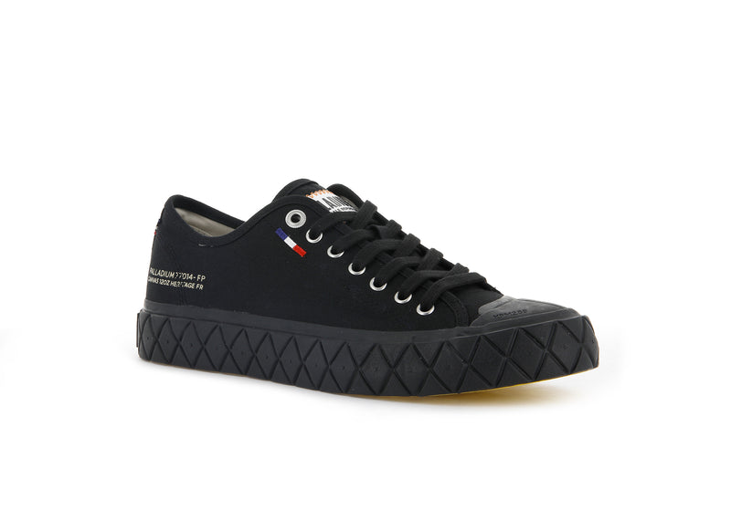 Kids' Palladium Palla Ace Canvas Low Tops Black | UAE  YWHZA0462