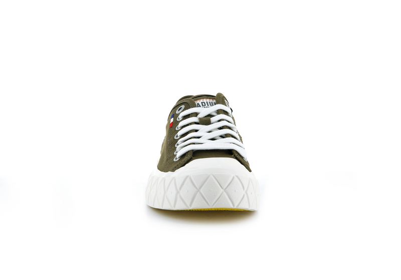 Kids' Palladium Palla Ace Canvas Low Tops Olive | UAE  ZNQXY2315