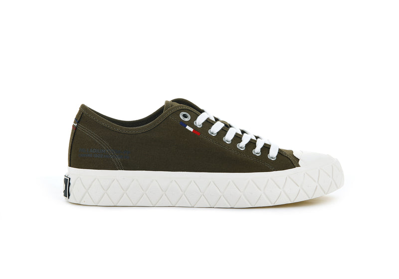 Kids\' Palladium Palla Ace Canvas Low Tops Olive | UAE  ZNQXY2315