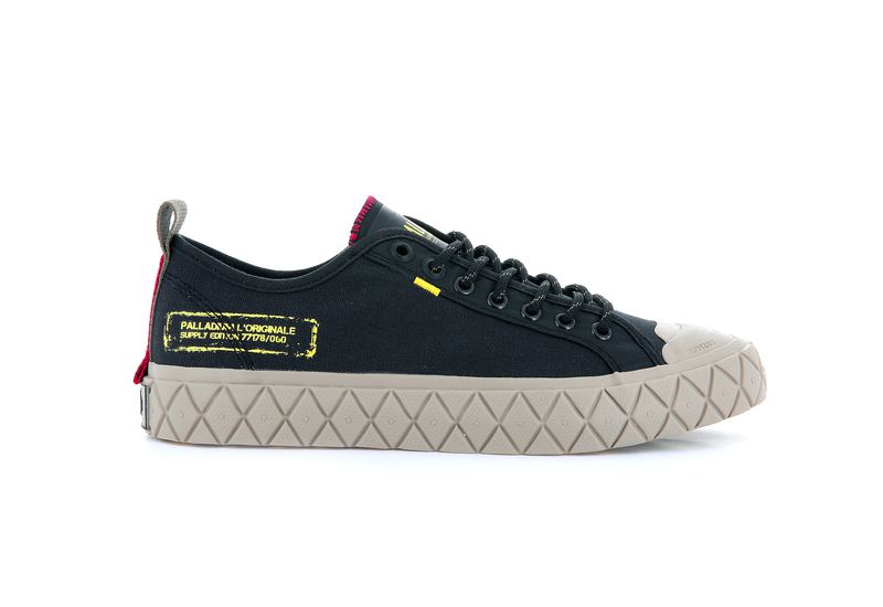 Kids\' Palladium Palla Ace Supply Lo Low Tops Black | UAE  UEOGZ7569