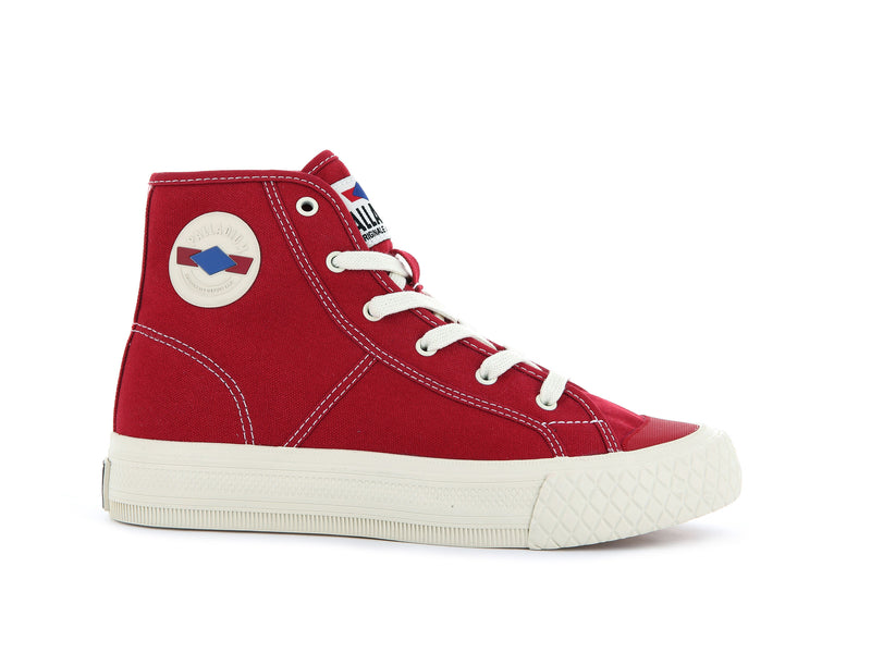 Kids\' Palladium Palla Louvel High Tops Red | UAE  XDNGQ9714