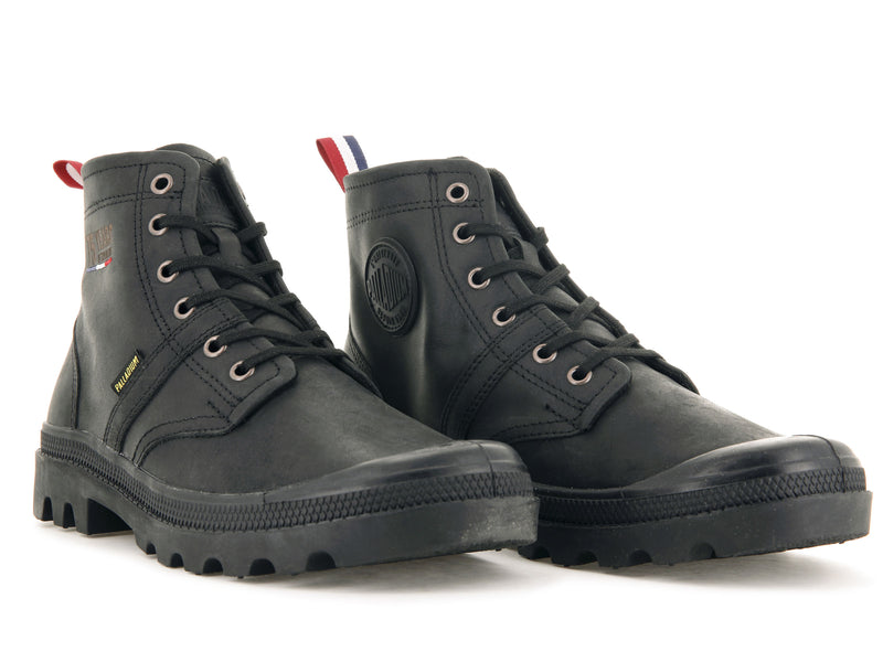 Kids' Palladium Pallabrousse 75th Leather Boots Black | UAE  JQPWS2740