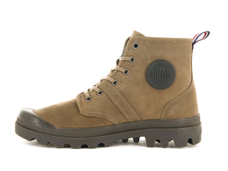 Kids' Palladium Pallabrousse 75th Leather Boots Brown | UAE  NUGFI2740