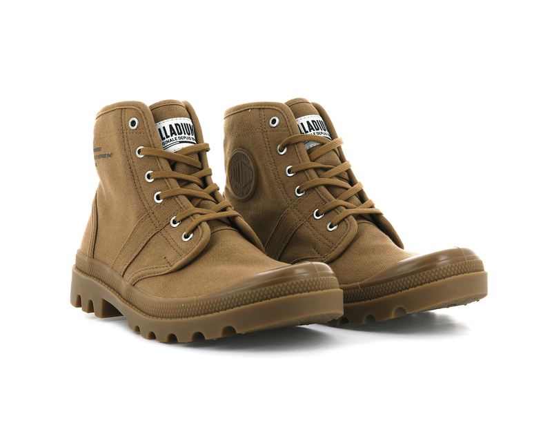 Kids' Palladium Pallabrousse Legion Boots Brown | UAE  ISDFU5682