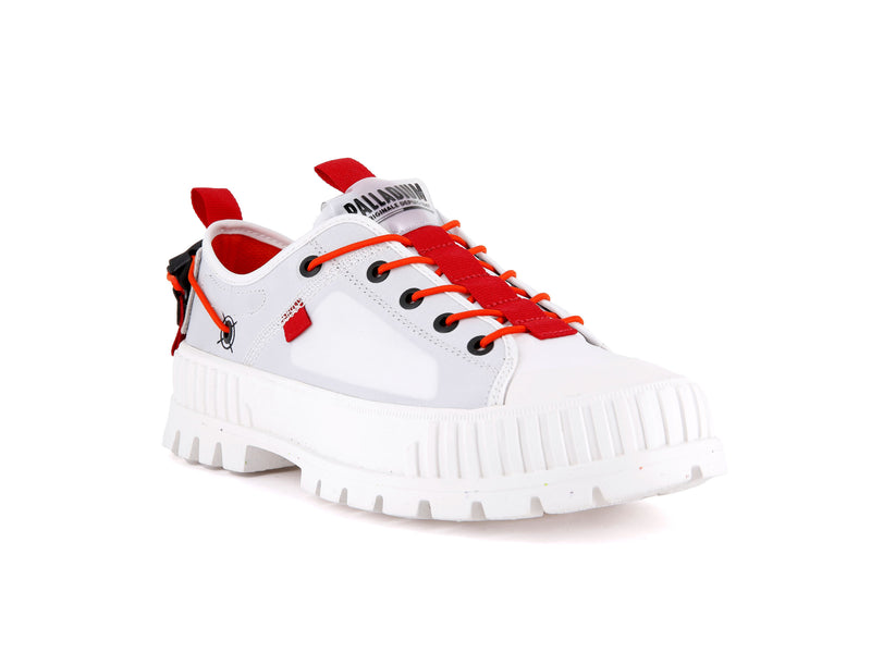 Kids' Palladium Pallashock Lo Ticket To Earth Low Tops White | UAE  OCNRD0397