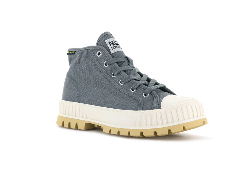 Kids' Palladium Pallashock Mid Og High Tops Grey | UAE  QSBFX0874