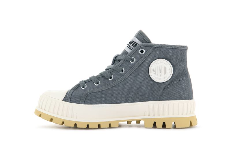 Kids' Palladium Pallashock Mid Og High Tops Grey | UAE  QSBFX0874