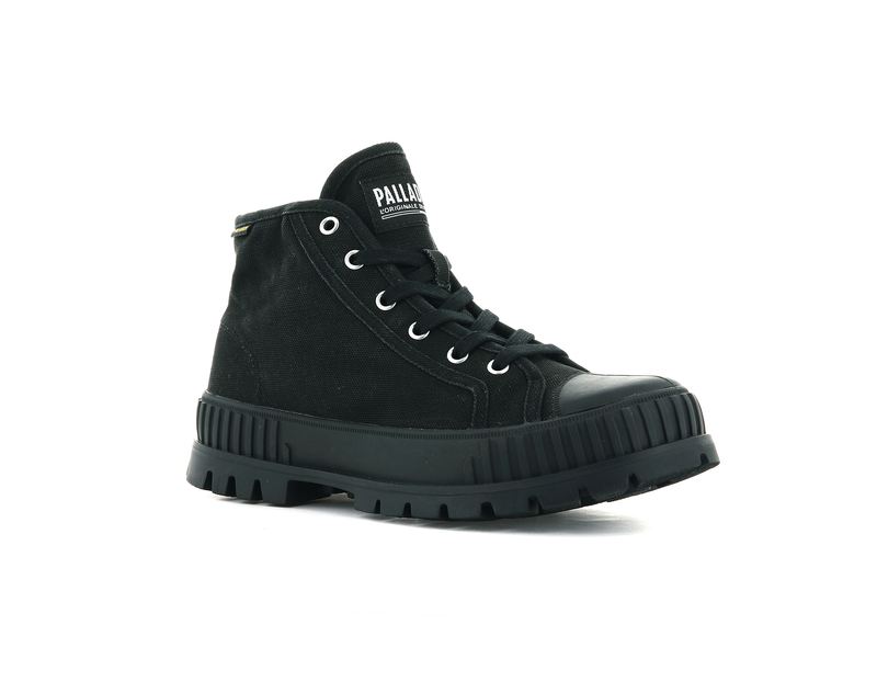 Kids' Palladium Pallashock Mid Og High Tops Black | UAE  YKZCJ6825