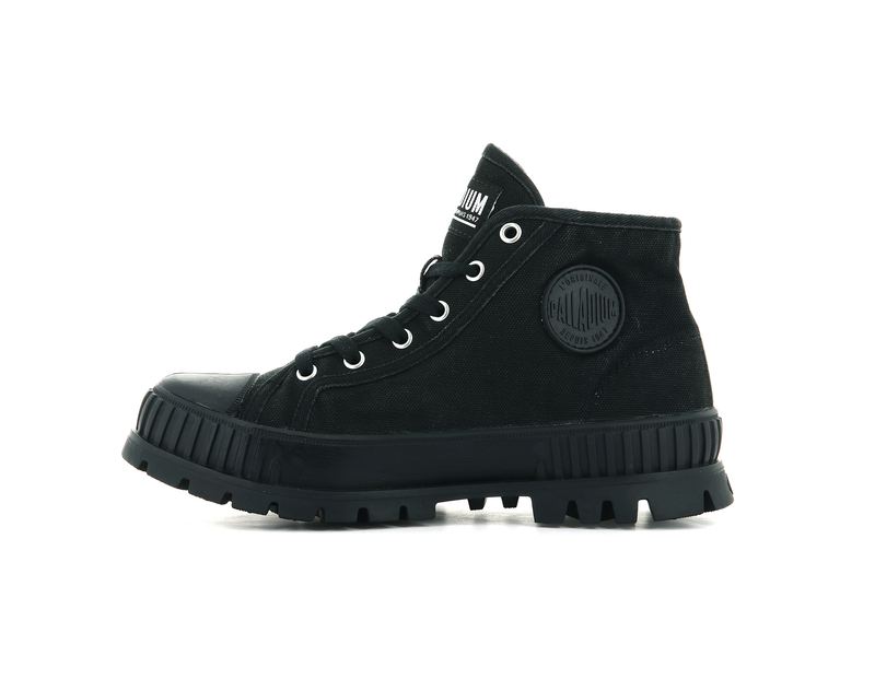 Kids' Palladium Pallashock Mid Og High Tops Black | UAE  YKZCJ6825