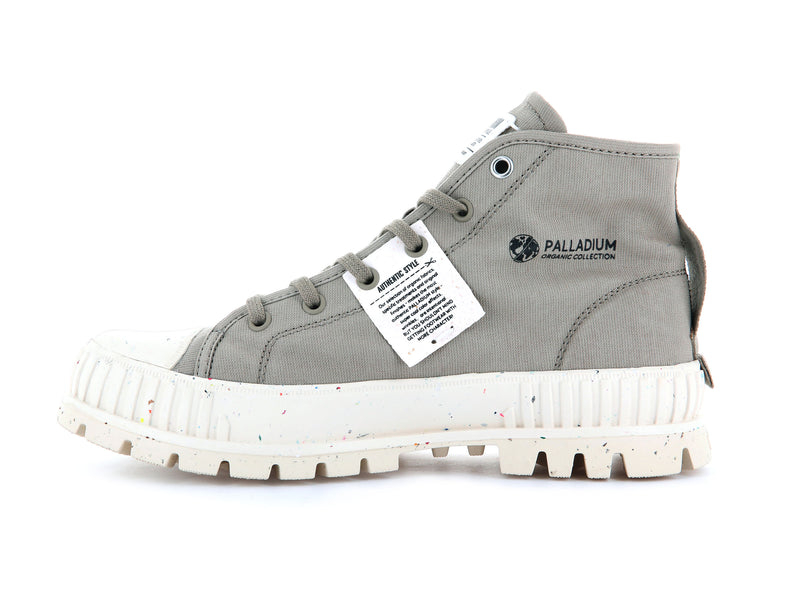 Kids' Palladium Pallashock Mid Organic High Tops Grey | UAE  JZNVC7350