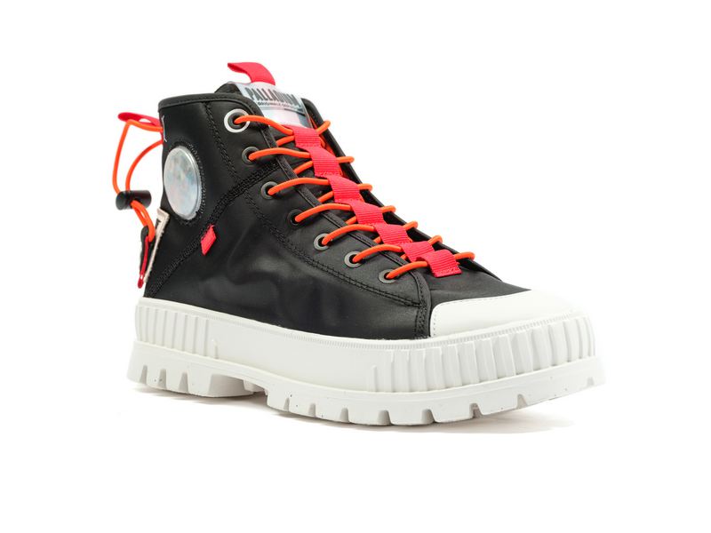 Kids' Palladium Pallashock Mid Ticket To Earth High Tops Black | UAE  NMDBJ5382