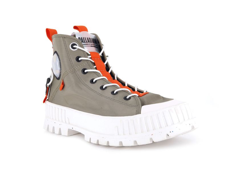 Kids' Palladium Pallashock Mid Ticket To Earth High Tops Beige | UAE  VLXJK2349