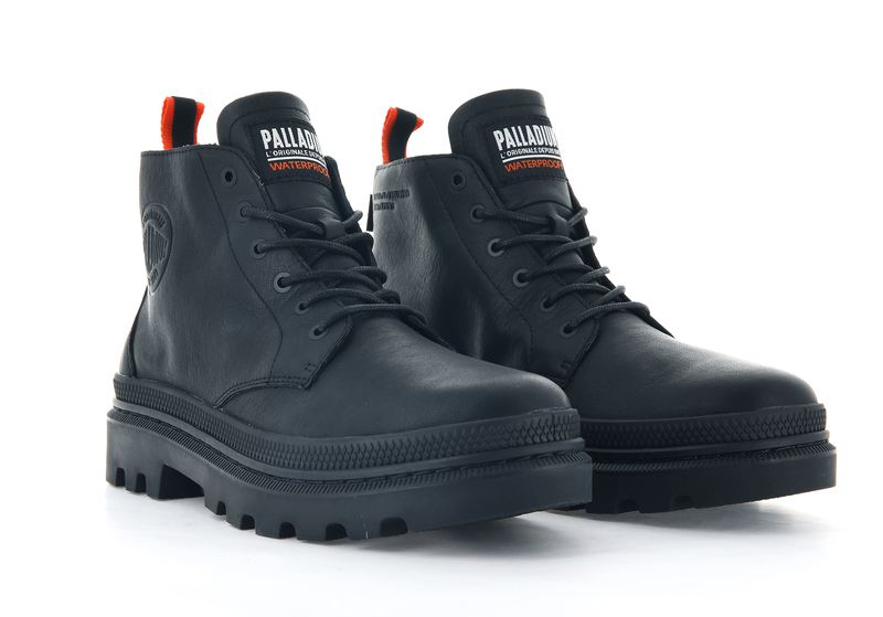 Kids' Palladium Pallatrooper Hi-2 Boots Black | UAE  LXEKO0319