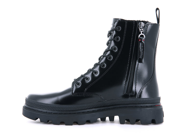 Kids' Palladium Pallatrooper Off-1 Boots Black | UAE  FRAXN5208