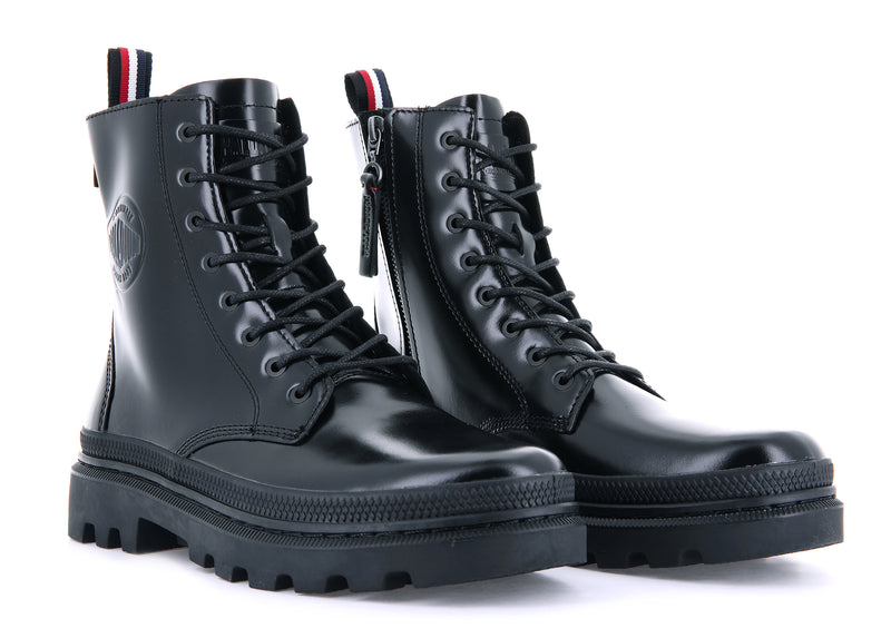 Kids' Palladium Pallatrooper Off-1 Boots Black | UAE  FRAXN5208