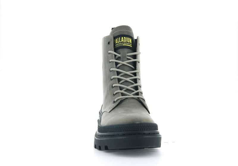 Kids' Palladium Pallatrooper Off-3 Boots Olive | UAE  MGUXB9375