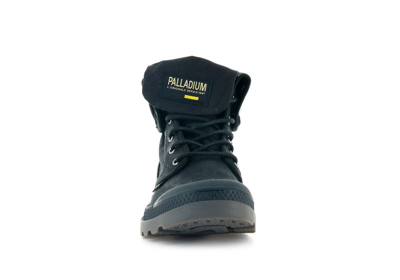 Kids' Palladium Pampa Baggy Wax Boots Black | UAE  ZCKHI0567