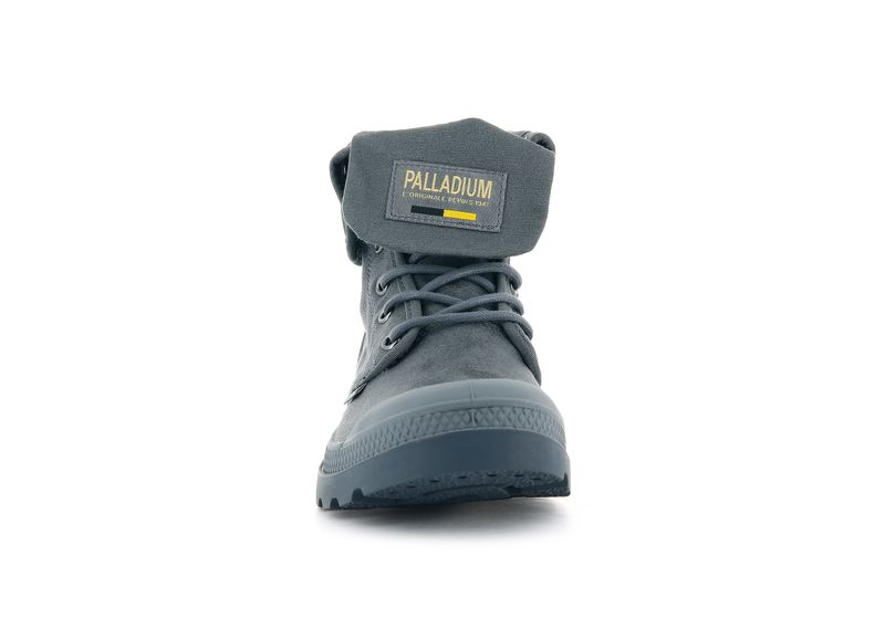 Kids' Palladium Pampa Baggy Wax Boots Grey | UAE  VSEPO8649