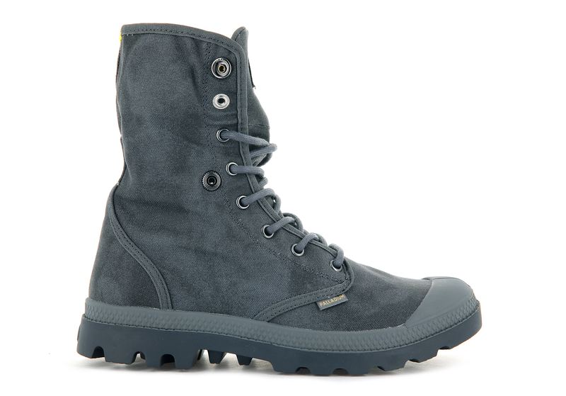 Kids' Palladium Pampa Baggy Wax Boots Grey | UAE  VSEPO8649