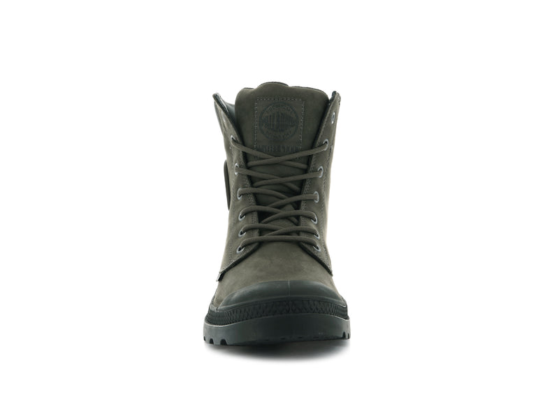 Kids' Palladium Pampa Cuff Wp Lux Boots Olive | UAE  BKDIE6128