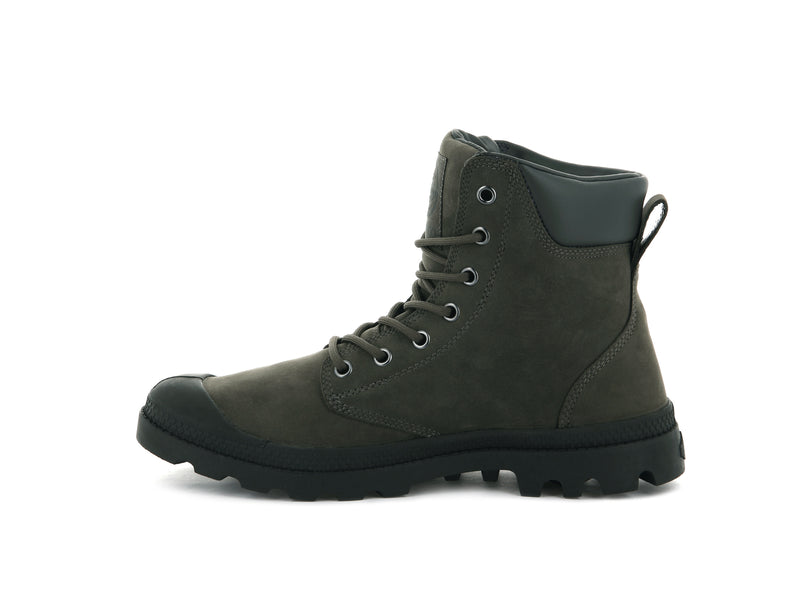 Kids' Palladium Pampa Cuff Wp Lux Boots Olive | UAE  BKDIE6128