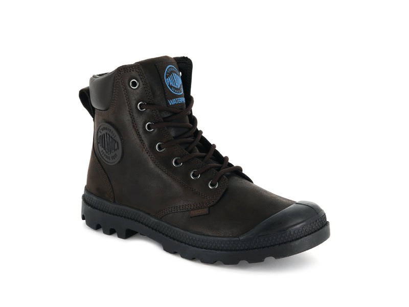 Kids' Palladium Pampa Cuff Wp Lux Boots Chocolate | UAE  WZDTH2913