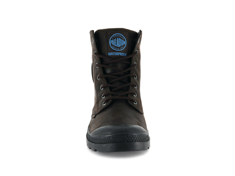 Kids' Palladium Pampa Cuff Wp Lux Boots Chocolate | UAE  WZDTH2913