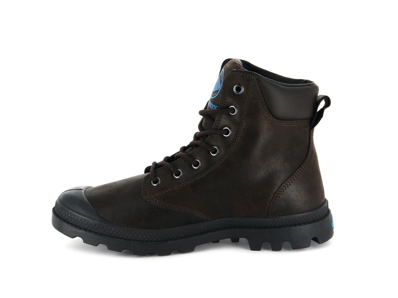 Kids' Palladium Pampa Cuff Wp Lux Boots Chocolate | UAE  WZDTH2913