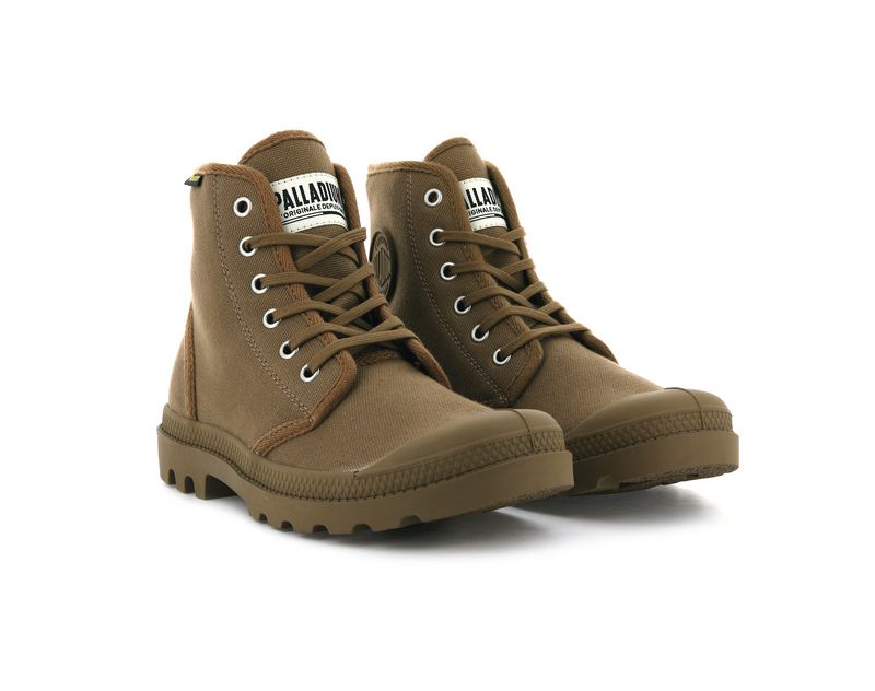 Kids' Palladium Pampa Hi Originale Boots Brown | UAE  NJMQR6715