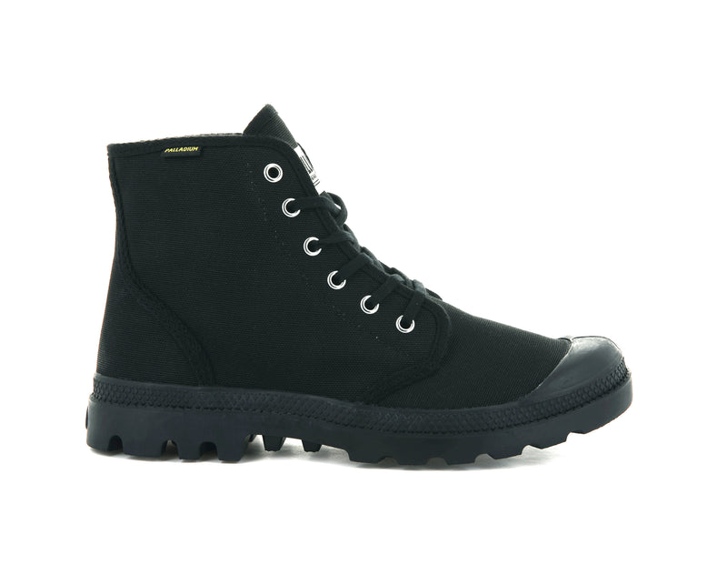 Kids\' Palladium Pampa Hi Originale Boots Black | UAE  XIHPM9326