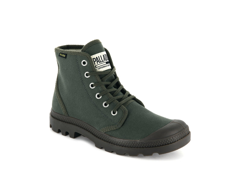 Kids' Palladium Pampa Hi Originale Boots Green | UAE  ZTRHL1036