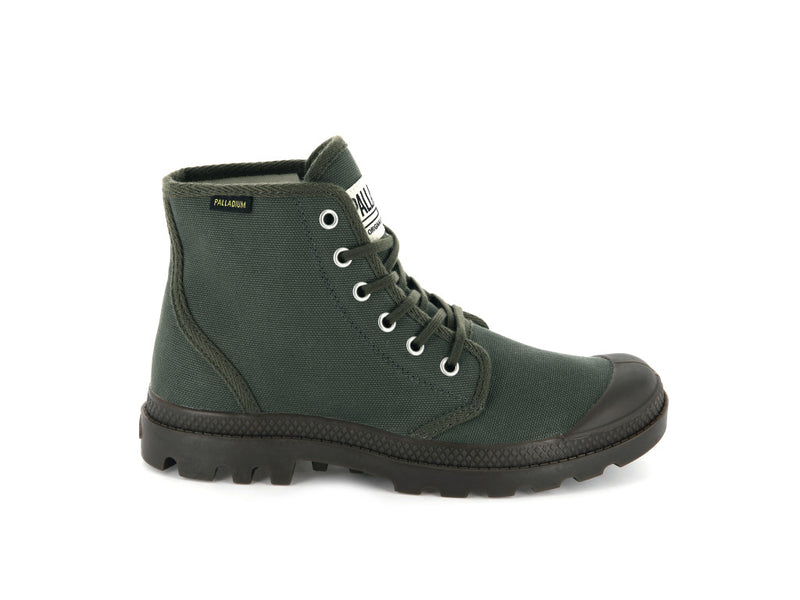 Kids\' Palladium Pampa Hi Originale Boots Green | UAE  ZTRHL1036