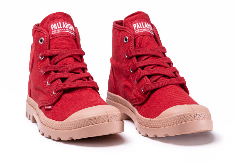 Kids' Palladium Pampa Hi V Boots Red | UAE  JYLIR9347