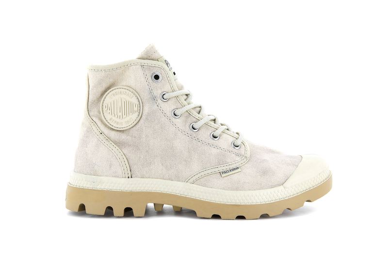 Kids\' Palladium Pampa Hi Wax Boots Beige | UAE  VTSAX0628