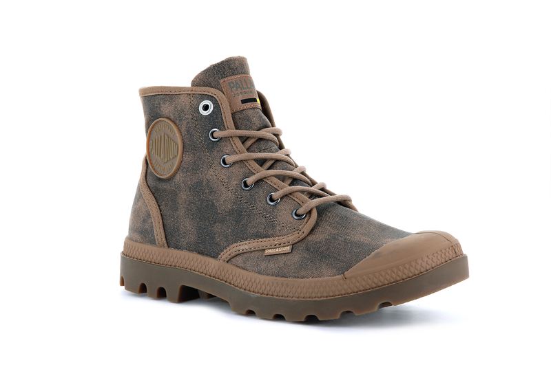 Kids' Palladium Pampa Hi Wax Boots Brown | UAE  CAFBO0453