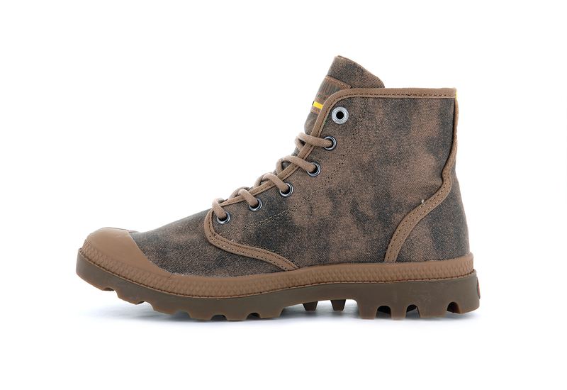 Kids' Palladium Pampa Hi Wax Boots Brown | UAE  CAFBO0453