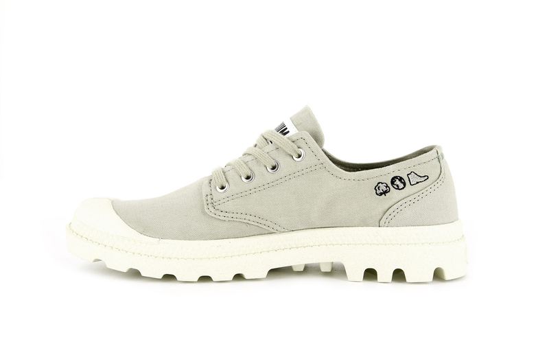 Kids' Palladium Pampa Oxford Organic Ii Low Tops Grey | UAE  BISXA1765