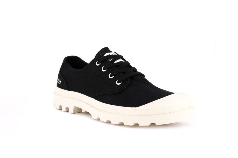 Kids' Palladium Pampa Oxford Organic Ii Low Tops Black | UAE  CBQWA0942