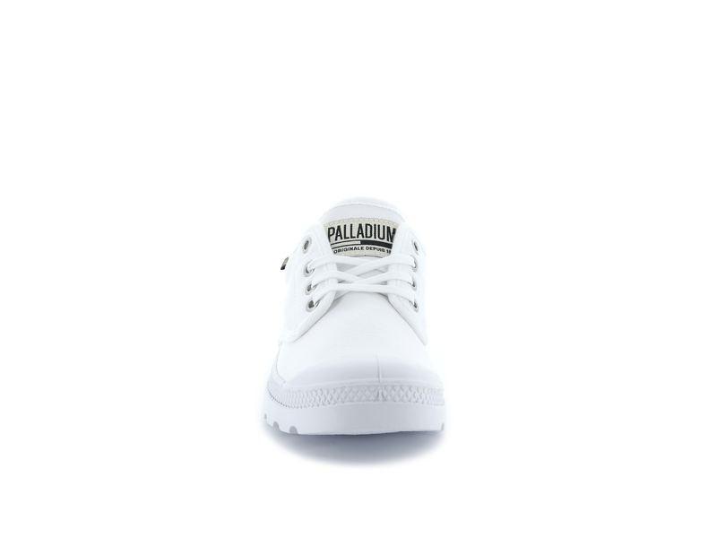 Kids' Palladium Pampa Oxford Originale Low Tops White | UAE  CZRJU0875