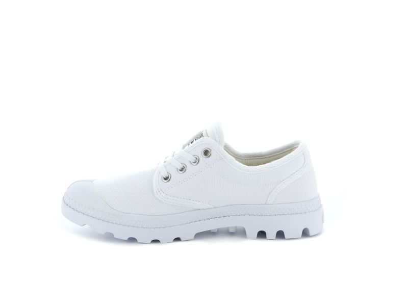 Kids' Palladium Pampa Oxford Originale Low Tops White | UAE  CZRJU0875