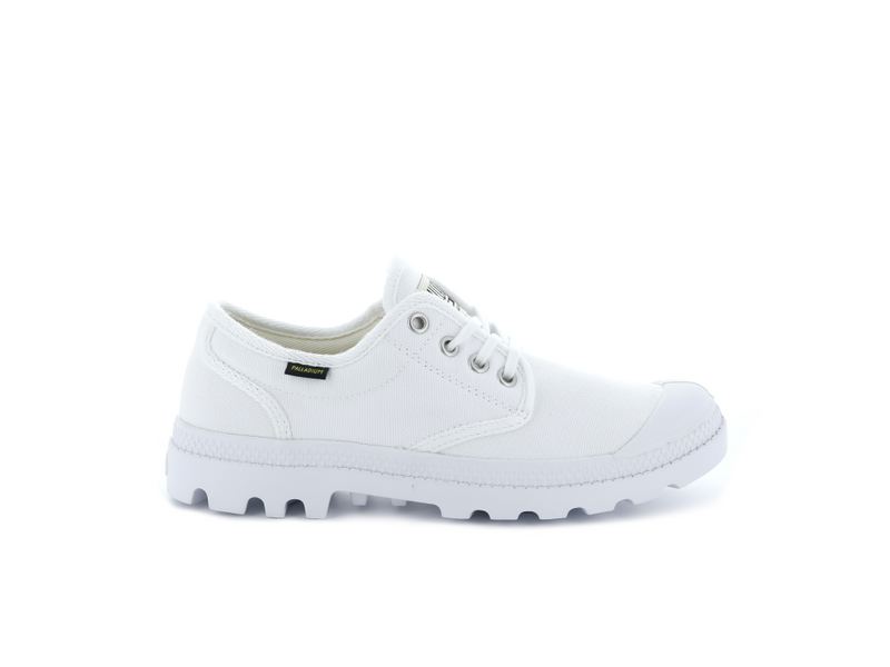 Kids\' Palladium Pampa Oxford Originale Low Tops White | UAE  CZRJU0875