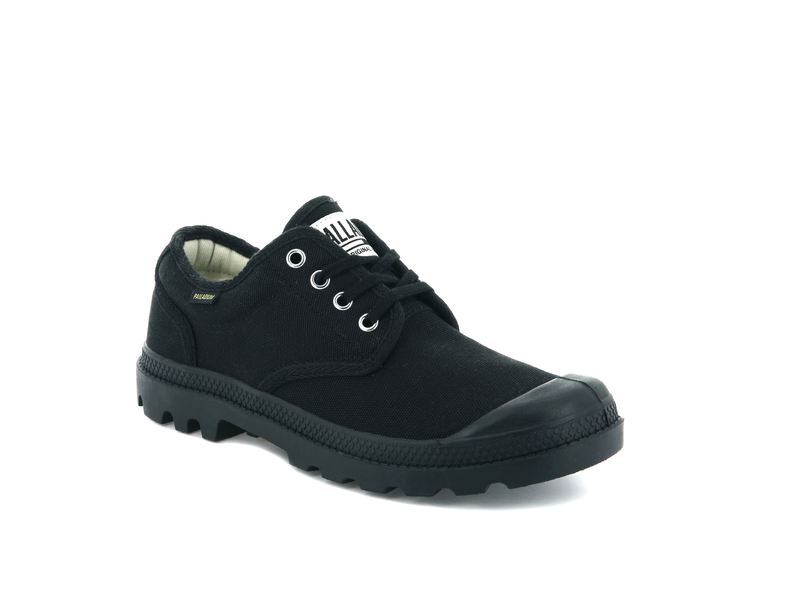 Kids' Palladium Pampa Oxford Originale Low Tops Black | UAE  SIAWU8063