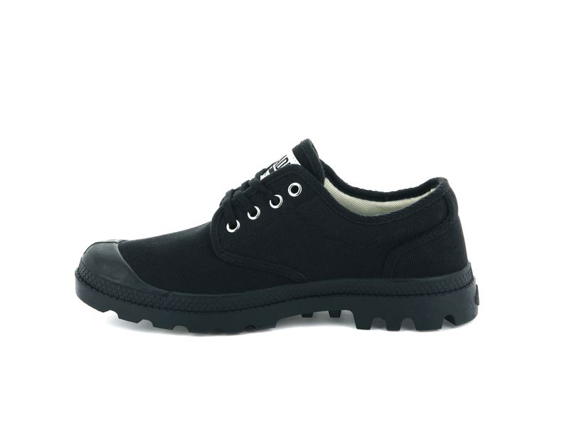 Kids' Palladium Pampa Oxford Originale Low Tops Black | UAE  SIAWU8063