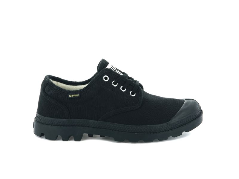 Kids\' Palladium Pampa Oxford Originale Low Tops Black | UAE  SIAWU8063