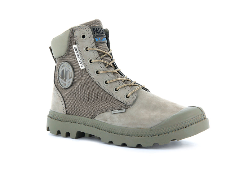 Kids' Palladium Pampa Sc Wpn U-S Boots Olive | UAE  HBEOT8321