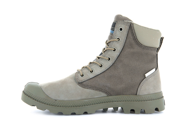 Kids' Palladium Pampa Sc Wpn U-S Boots Olive | UAE  HBEOT8321