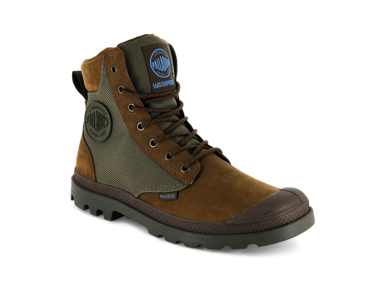 Kids' Palladium Pampa Sport Cuff Wpn Boots Brown | UAE  BAYRX4567