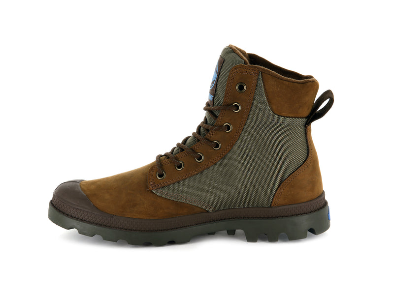 Kids' Palladium Pampa Sport Cuff Wpn Boots Brown | UAE  BAYRX4567