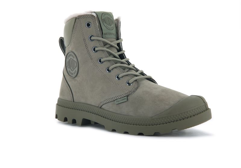 Kids' Palladium Pampa Sport Cuff Wps Boots Olive | UAE  AVKPJ0263